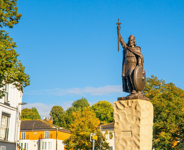 King Alfred statue in Winchester