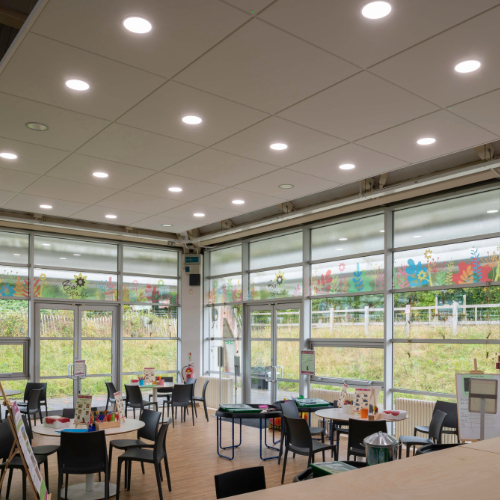 Bio:Space area photo showing tables and chairs set up with lots of natural light