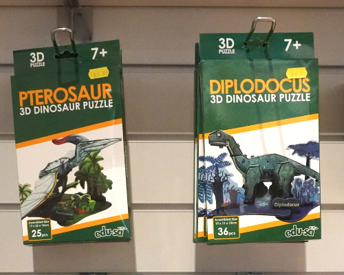 Science Shop photo of 3D dinosaur puzzle boxes
